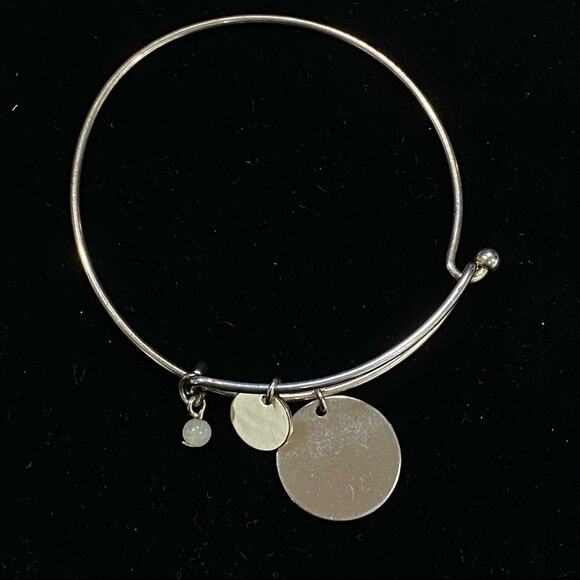 Expandable Anchor Charm Bracelet and Strength Bangle Bracelet Gift Birthday - Picture 3 of 3